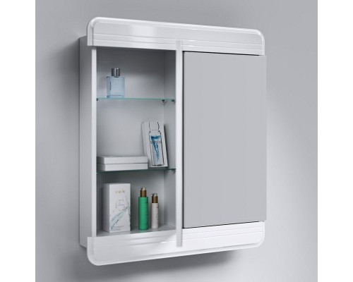 Зеркальный шкаф Aqwella Корсика 74 Kor.04.07 Белый