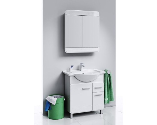 Зеркальный шкаф Aqwella Корсика 74 Kor.04.07 Белый