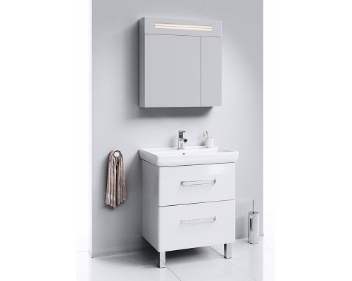 Зеркальный шкаф Aqwella Нео 70 Neo.04.07 с подсветкой Белый