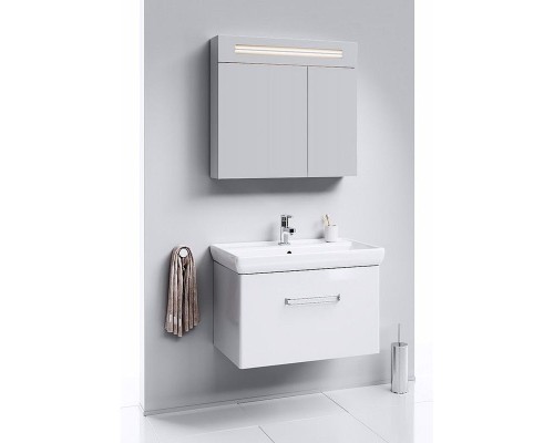 Зеркальный шкаф Aqwella Нео 80 Neo.04.08 с подсветкой Белый