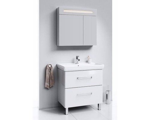 Зеркальный шкаф Aqwella Нео 80 Neo.04.08 с подсветкой Белый