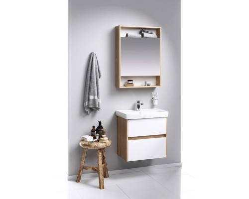 Зеркальный шкаф Aqwella Сити 60 SIT0406DB Дуб балтийский