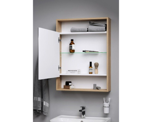 Зеркальный шкаф Aqwella Сити 60 SIT0406DB Дуб балтийский