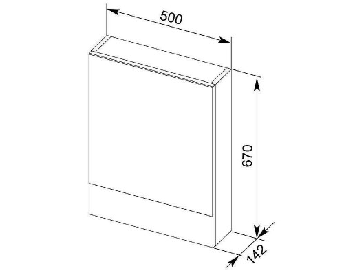 Зеркальный шкаф Aquanet Верона 50 L 207763 подвесной Белый