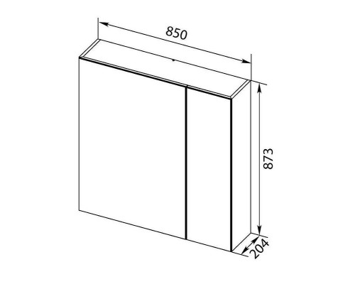 Зеркальный шкаф Aquanet Нью-Йорк 85 L 203954 Орех