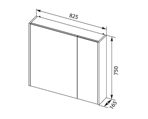 Зеркальный шкаф Aquanet Остин 85 R 200918 Дуб кантербери