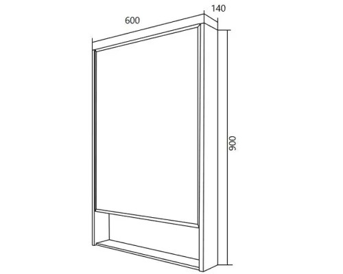 Зеркальный шкаф 1MarKa Mira 60 У83225 Белый глянец