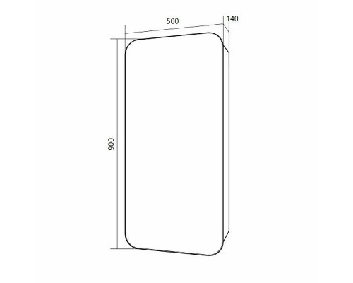 Зеркальный шкаф 1MarKa Nuvo 50 У83224 Белый