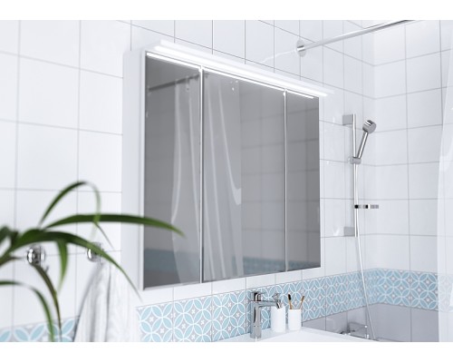 Зеркальный шкаф 1MarKa Соната 90 Ц0000007615 с подсветкой  Белый глянец