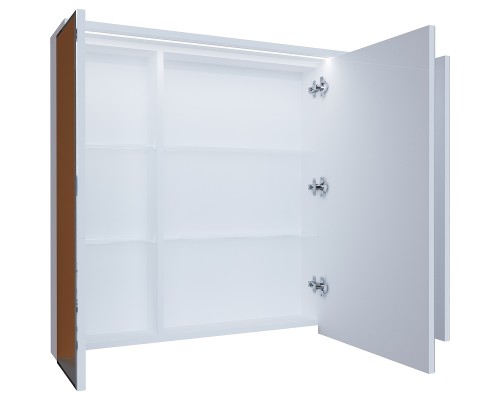 Зеркальный шкаф 1MarKa Соната 90 Ц0000007615 с подсветкой  Белый глянец