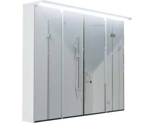 Зеркальный шкаф 1MarKa Соната 90 Ц0000007615 с подсветкой  Белый глянец
