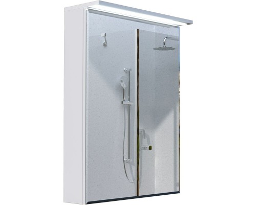 Зеркальный шкаф 1MarKa Соната 60 Ц0000007617 с подсветкой  Белый глянец