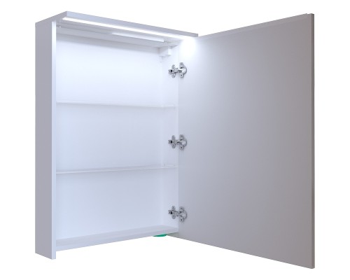 Зеркальный шкаф 1MarKa Соната 60 Ц0000007617 с подсветкой  Белый глянец