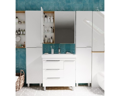 Зеркальный шкаф 1MarKa Gaula 80 У92513 White