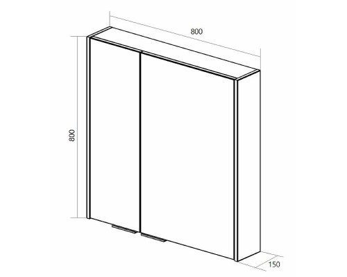 Зеркальный шкаф 1MarKa Gaula 80 У92513 White