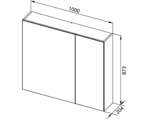 Зеркальный шкаф Aquanet Йорк 100 202090 Белый