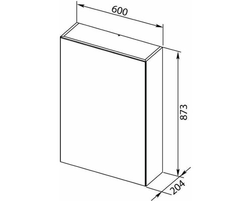 Зеркальный шкаф Aquanet Йорк 60 R 202087 Белый