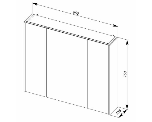 Зеркальный шкаф Aquanet Латина 90 179605 Белый