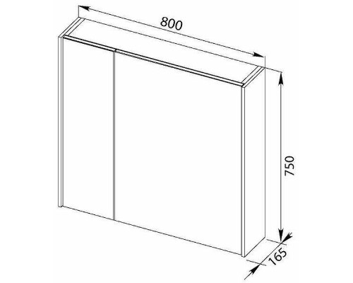 Зеркальный шкаф Aquanet Латина 80 179635 Белый