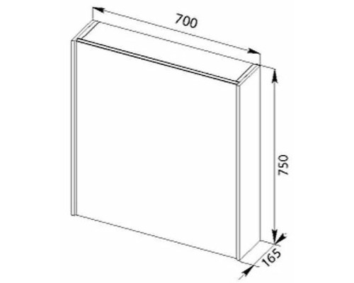 Зеркальный шкаф Aquanet Латина 70 R 179997 Белый