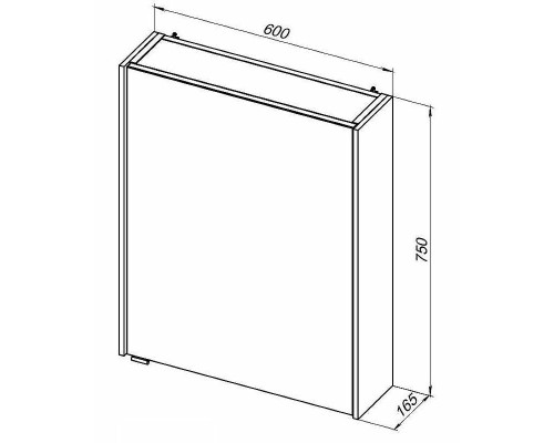 Зеркальный шкаф Aquanet Латина 60 R 179942 Белый