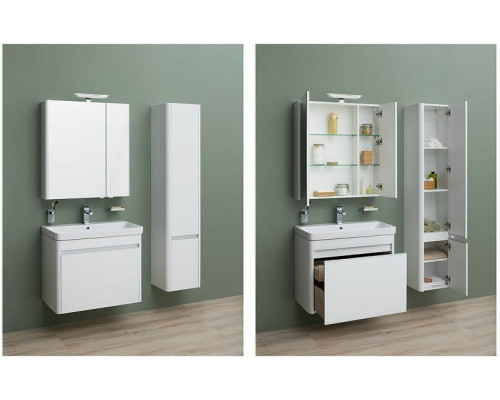 Зеркальный шкаф Aquanet Орлеан 80 L 183077 Белый