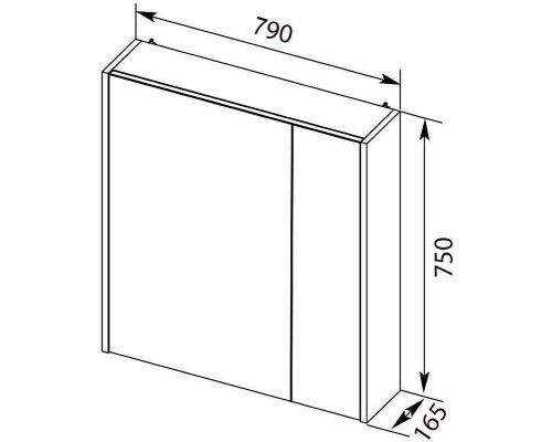 Зеркальный шкаф Aquanet Палермо 80 254538 Белый