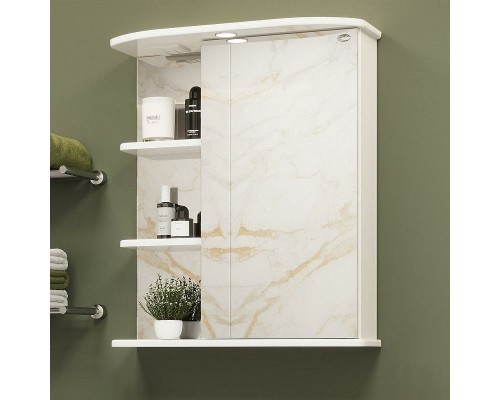 Зеркальный шкаф Onika Карина 60.01 R 206010 с подсветкой Белый