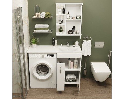 Зеркальный шкаф Onika Карина 60.01 R 206010 с подсветкой Белый