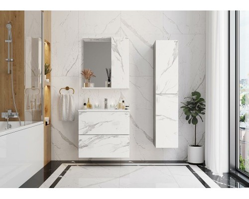 Зеркало со шкафом Onika Марбл 65.00 У 206545 Мрамор Камень бетонный