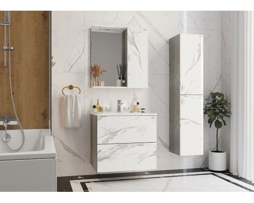 Зеркало со шкафом Onika Марбл 65.00 У 206545 Мрамор Камень бетонный