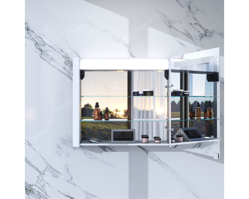 Зеркальный шкаф AM.PM Sensation 80 L M30MCL0801WG Белый глянцевый