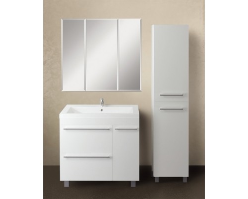 Зеркальный шкаф 1MarKa Соната 90 Белый глянцевый