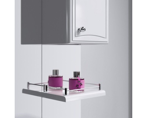 Зеркало со шкафом Aqwella Барселона 60 Ba.02.06 с подсветкой Белое