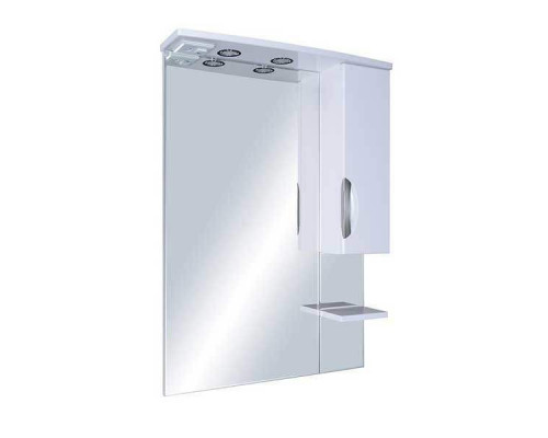 Зеркало со шкафом АСБ-мебель Мессина 70 9887 R с подсветкой Белый