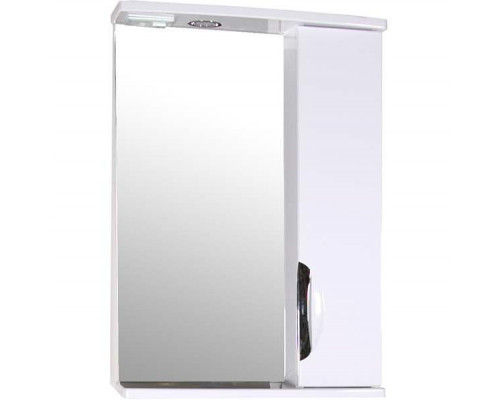 Зеркало со шкафом АСБ-мебель Мессина 50 9885 R с подсветкой Белый