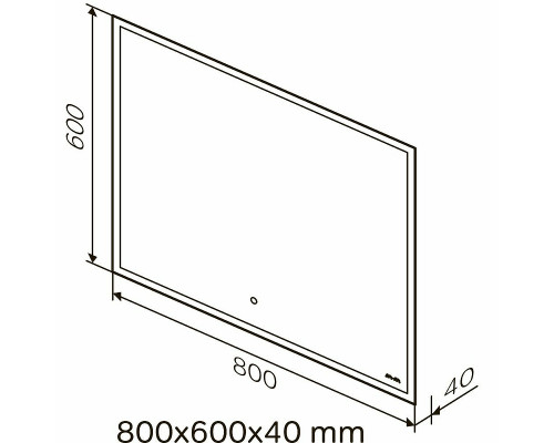 Зеркало AM.PM Spirit v2.0 80 M71AMOX0801SA с подогревом с подсветкой и сенсорным выключателем