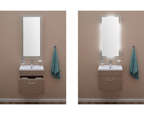 Зеркало Aquanet Нота 45 159094 с подсветкой Алюминий