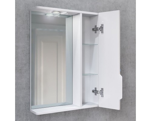 Зеркало со шкафом Jorno Moduo Slim 50 Mod.03.50/W с подсветкой Белый глянец
