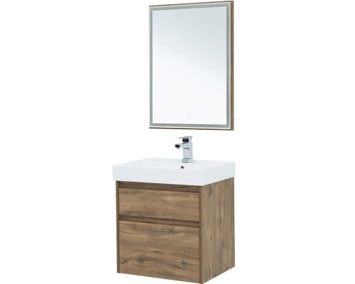 Зеркало Aquanet Nova Lite 60 249510 с подсветкой Дуб рустикальный