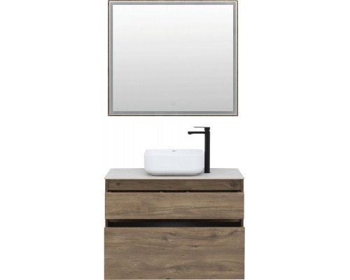 Зеркало Aquanet Nova Lite 90 249516 с подсветкой Дуб рустикальный