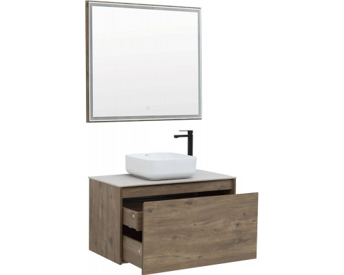 Зеркало Aquanet Nova Lite 90 249516 с подсветкой Дуб рустикальный