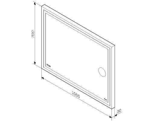 Зеркало AM.PM Gem 100 M91AMOX1003WG с подсветкой с механическим выключателем