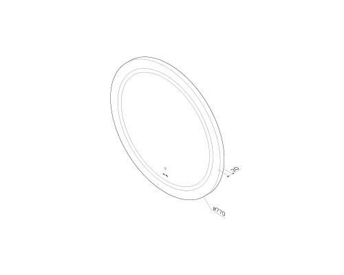 Зеркало AM.PM X-Joy 77 M85AMOX0801WG с сенсорным выключателем