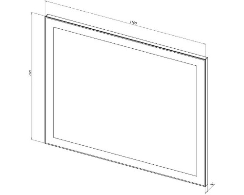 Зеркало Aquanet Алассио 110 249348 с подсветкой с сенсорным выключателем