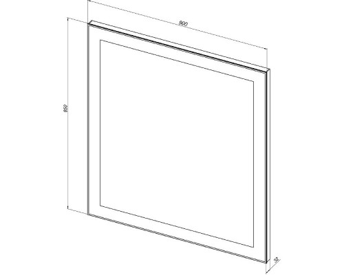 Зеркало Aquanet Алассио 90 249346 с подсветкой с сенсорным выключателем