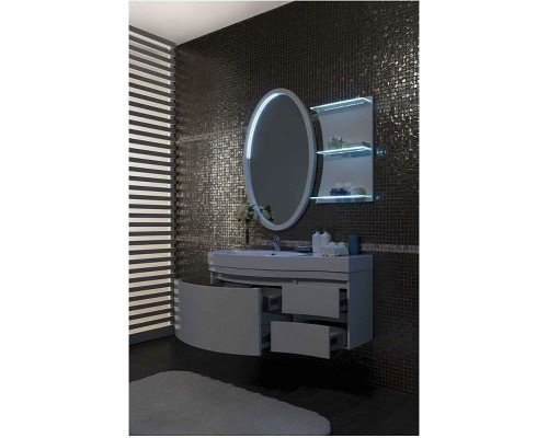 Зеркало Aquanet Опера 70 212365 с полкой с подсветкой Белое