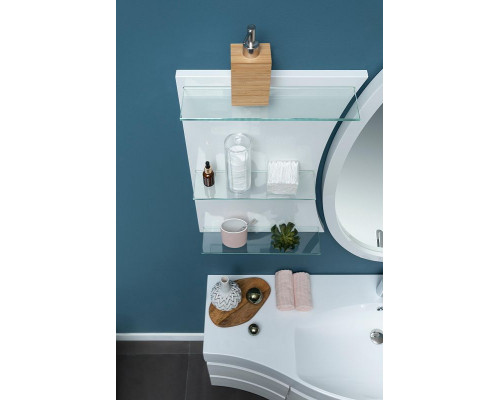 Зеркало Aquanet Опера 70 212365 с полкой с подсветкой Белое