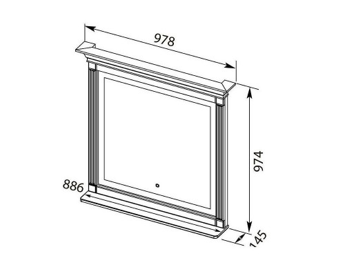 Зеркало Aquanet Селена 105 201647 с подсветкой с сенсорным выключателем Белое