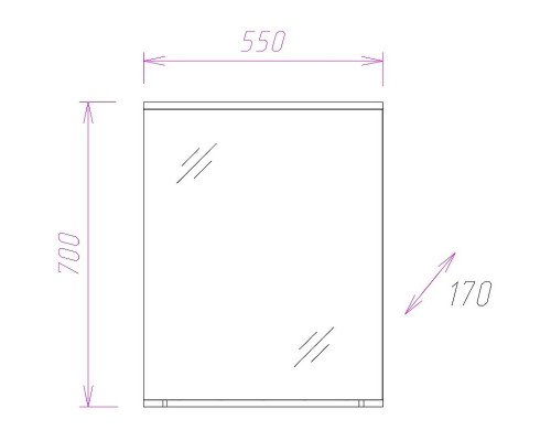 Зеркало Onika Коралл 55.01 205501 с подсветкой Белое
